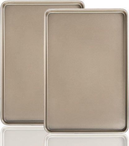 Nicunom Nonstick Baking Sheet Set - 2 Sheet Cake Pans (11.8" x 17.5") for Cookies & Roasting