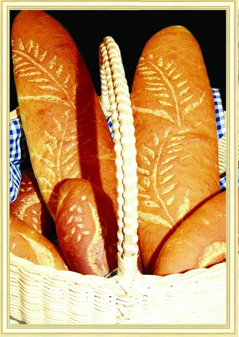 Designer Stencils Wheat Cake Stencil, Beige/Semi-Transparent
