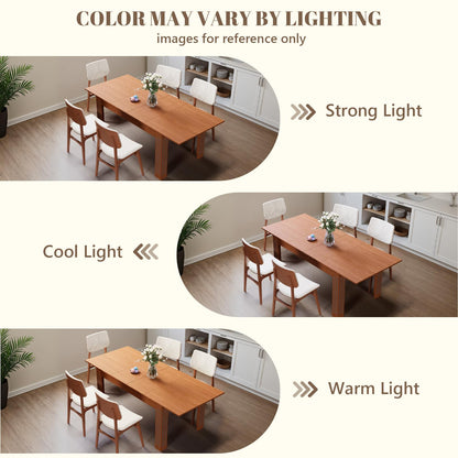 Extendable Dining Table, 54-85 Inch Expandable Table for 4-10 People, Modern Rectangular Dining Table, Space-Saving for Kitchen & Dining Room