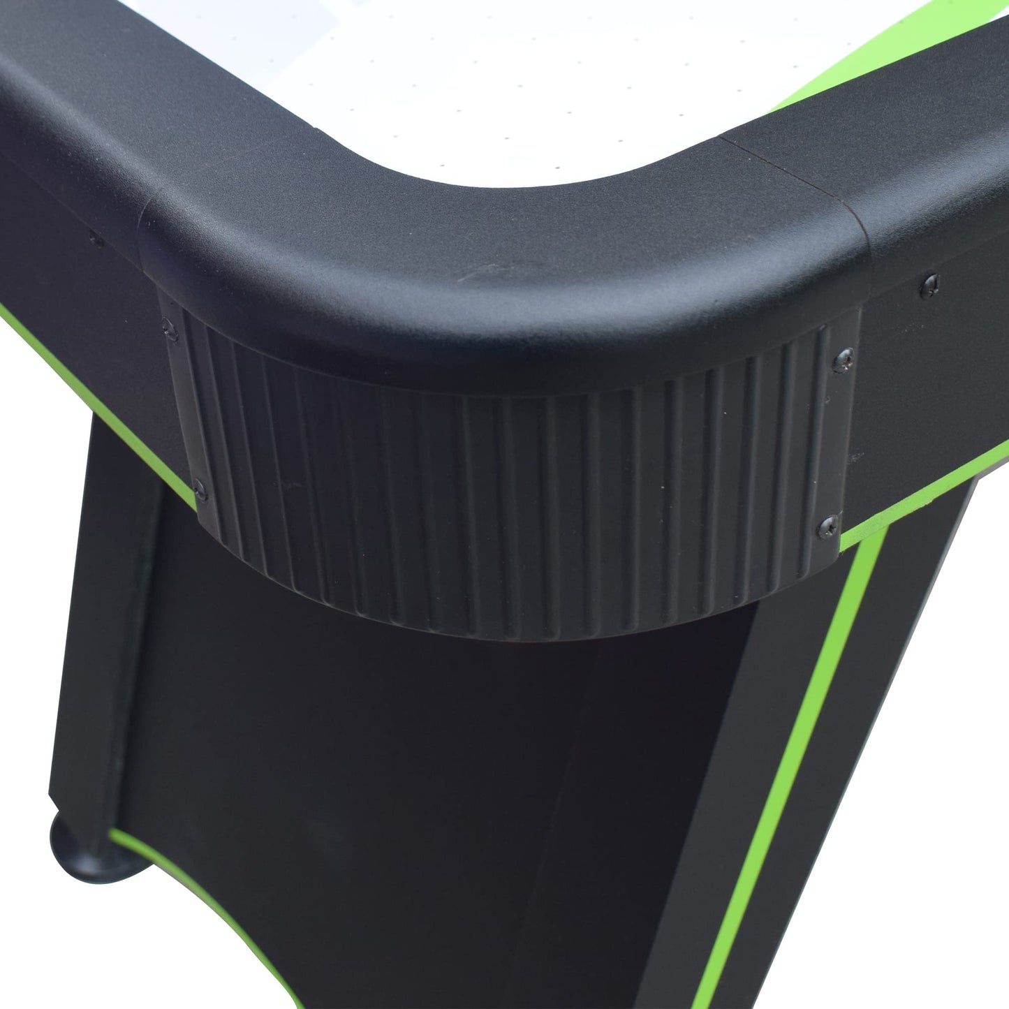 Hathaway Voyager 5 Ft Air Hockey Table for Home Game Room - with LED Scoring, High-Output Blower, Reinforced Legs, Strikers & Pucks - Black and Neon Green Finish