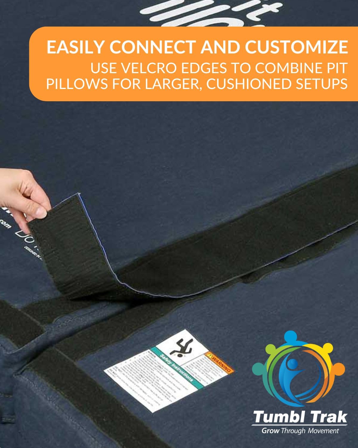 Sensory Crash Mat for Kids – Soft, Cushioned Landing with Low-Density Foam and Washable Denim Cover – Ideal for Sensory Rooms and Therapy (3FT X 4FT X 8IN)