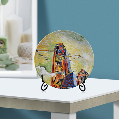 Plate Stand, 8 Inch Black Iron Easel for Display, Tabletop Holder for Photo, Picture Frame, Decorative Plates
