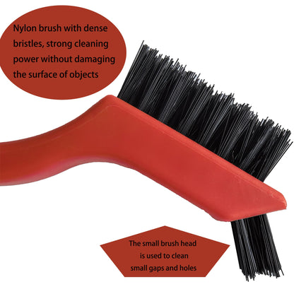 6-Pack Nylon Cleaning Brushes - Non-Scratch Nylon Bristles for Delicate Surfaces & Daily Cleaning | Ergonomic Grip with Mini Head & Hanging Hole