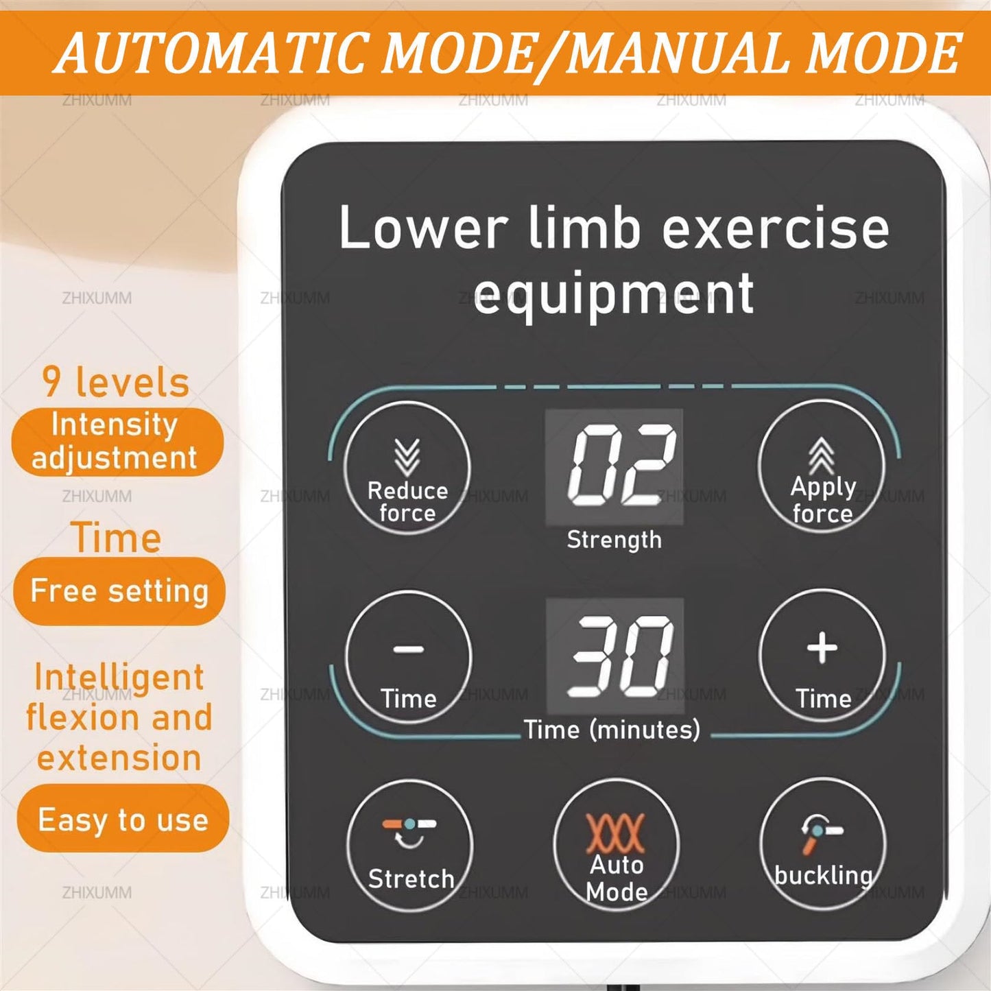ZHIXUMM Electric Knee Rehabilitation Trainer, Adjustable Leg Stretcher Exerciser, Lower Limb CPM Machine with Remote Control, Adjustable 0-180°Flexion/Extension for Joint Stiffness rightleg