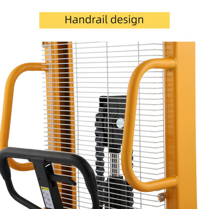 APOLLOLIFT Manual Pallet Stacker with Straddle Legs 2200lbs Capacity 63" Lift Height, Adjustable Forks