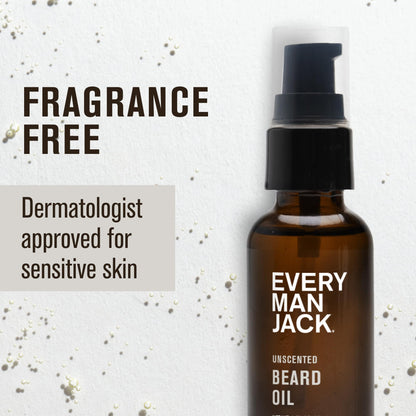 Every Man Jack Men's Beard Oil - Aged Bourbon Fragrance - Deeply Moisturizes and Softens Your Beard and Adds a Natural Shine - Naturally Derived with Shea Butter and Argan Oil - 1 fl oz