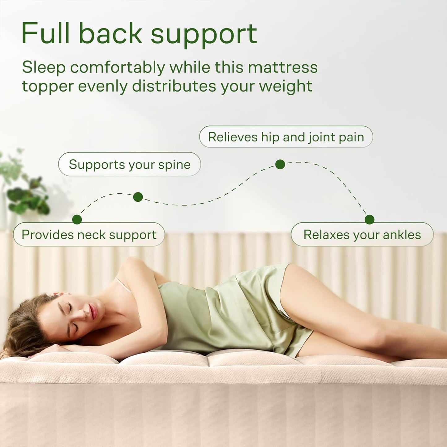 Niagara Sleep Solution Ultra Soft Mattress Topper - Bamboo Viscose Pillow Top for Back Pain Relief | California King, Beige