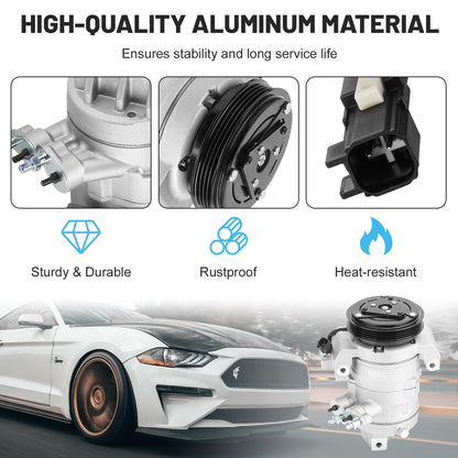 New AC Air Condition Compressor with Clutch for Ford F-150 3.5L 3.7L 2011-2014, for Ford Expedition 2015-2017,for Lincoln Navigator 2015-2017