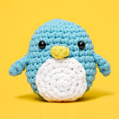 The Woobles Crochet Kit for Beginners - Easy Arts and Crafts Knitting & Crochet Animals Kit As Seen On Shark Tank - Pierre The Penguin
