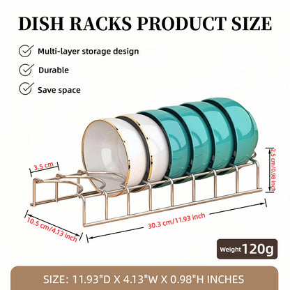 SHUTKMVCW Dish Rack Plates Holder 2 Pack set, Plate organizer for cabinet space saver, Pan lid organizer, Kitchen Storage Cabinet Organizer for Plates/bowls/cups/lids/cutting boards/spatulas