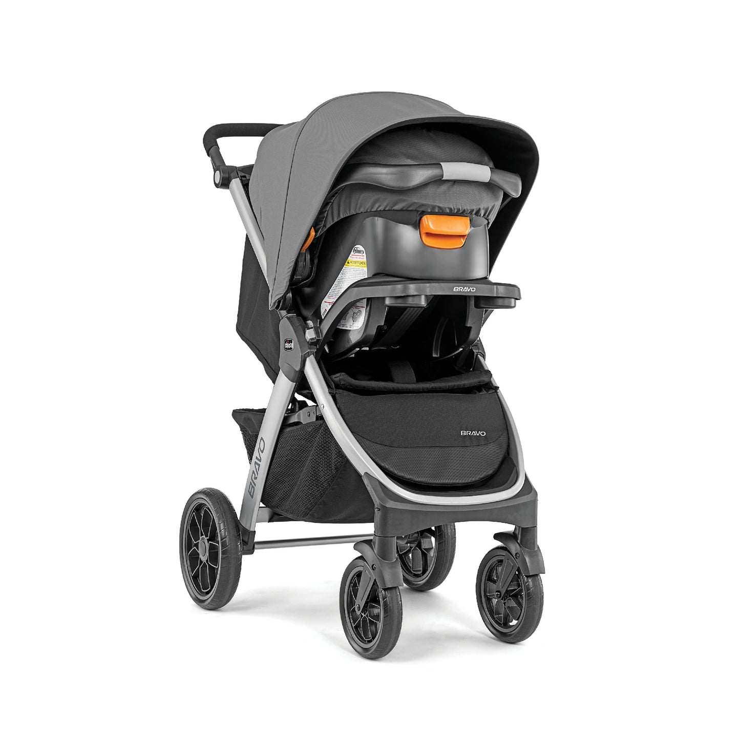 Chicco Bravo® 3-in-1 Trio Travel System, Bravo® Quick-Fold Stroller with KeyFit® 30 Infant Car Seat and Base, Car Seat and Stroller Combo | Parker