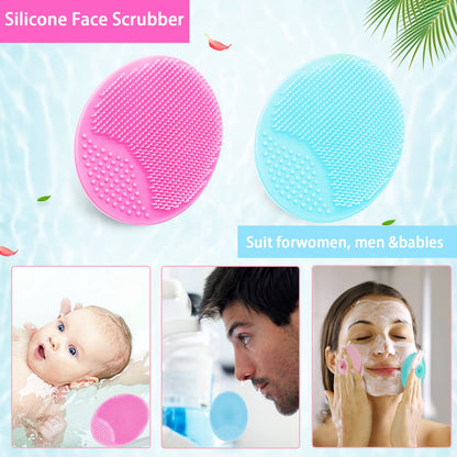 5PCS Silicone Scrubber Set, Lip & Face Cleansing Brush and 2PCS Exfoliating Face Brush for Men & Women