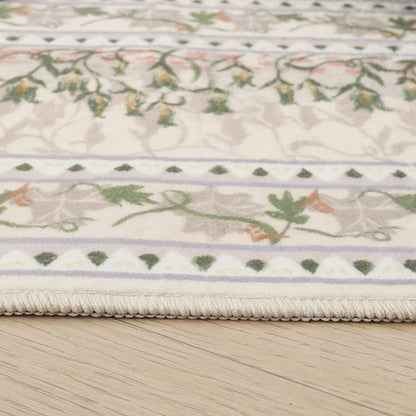 Rugcomf Runner Rug Impressionist-Style Vintage Kitchen Rugs Non Slip Washable Soft Carpet Runner for Kitchen Laundry Bedroom Bathroom, Beige
