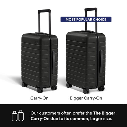 Away Carry-On Luggage - 22-Inch Lightweight Hardside Suitcase with 360° Spinner Wheels, Interior Compression System, TSA-Approved Lock - Jet Black