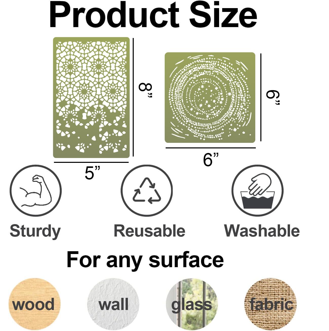 Cubist Stencils for Crafts Reusable Texture Stencils Mixed Media Layering Stencil for Painting on Wood Furniture Card Canvas Scrapbook