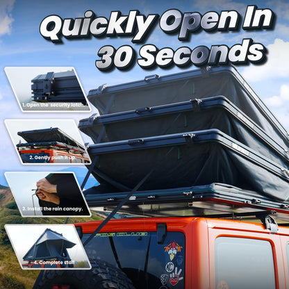 WildFinder Rooftop Tent Hard Shell Roof Top Tent Hardshell Suitable for Jeep SUV Truck Van,Camping Car Roof for 2-3 Person
