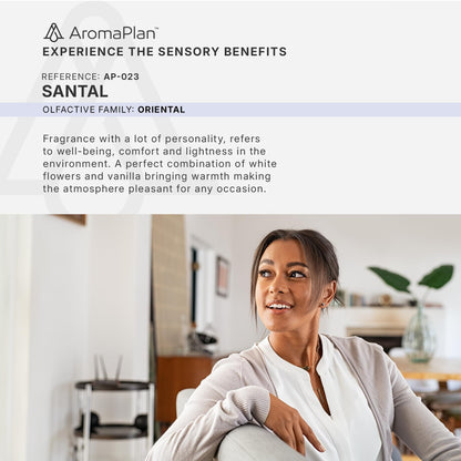 AromaPlan Hotel Scents Santal 5 Fl Oz (148ml), Home Luxury Aroma & Hotel Fragrance Diffuser Oil- Hotel Diffuser Oil for Aromatherapy- USA Made, Bigger Bottle, Bolder Aroma & Longer Lasting