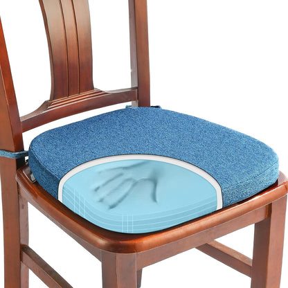 1 Pack 16" (1 SINOSSO Memory Foam Chair Cushions for Dining Chair, Friendly Woven Fabric U-Shape Comfortable Kitchen