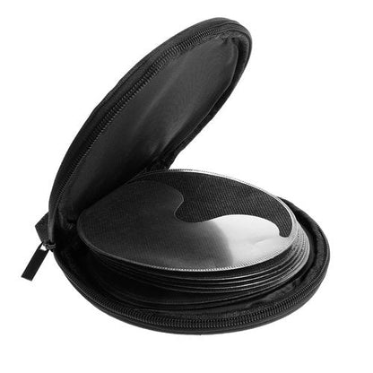 Bewudy CD Case Holder, CD Case for Car DVD Holder Portable Disc Organizer DVD Round Storage Wallet for Car, Home, Travel Carrying (Black)