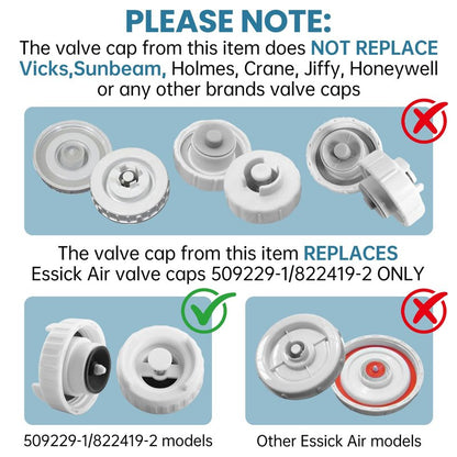 Aulpq Humidifier Bottle Valve Cap, for Emerson Moistair EA1407, HD1407, HD1409, EA14070, HD14070,Also for Essick 509229-1,819024,822419-2,and for Kenmore 758.141060, 758.141062, 758.14160,-2 Pcs