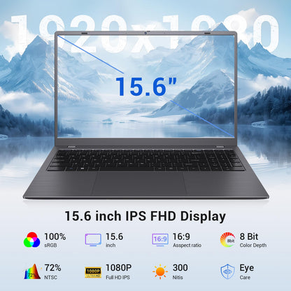 MAXVELTH 15.6 Inch Laptop Computer, AMD 3020e Processor (Up to 2.6GHz), 8GB RAM 512GB SSD, 1080P IPS FHD Display, USB3.2, Type-C, HDMI, WiFi 5, Win11 Laptop, Notebook Laptops for Business and Students