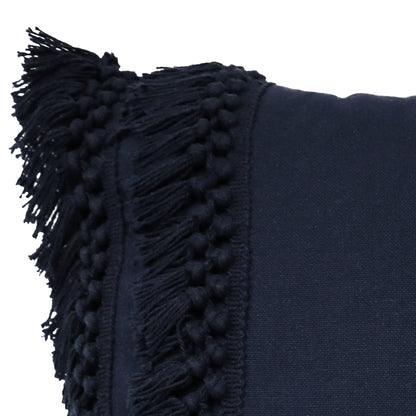Lush Decor Modern Tassel Decorative Throw Pillow, 20" W x 20" L, Navy - Square Pillow - Throw Pillows For Bed, Couch, Or Chair