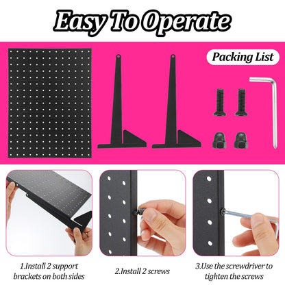 Xaajooio Metal Pegboard Display Stand with 15 Hooks 17x13 Inch Black Tabletop Retail Ornament Display Rack for Jewelry, Accessories, Keychains, Craft Shows, Vendors, Boutiques, and Events
