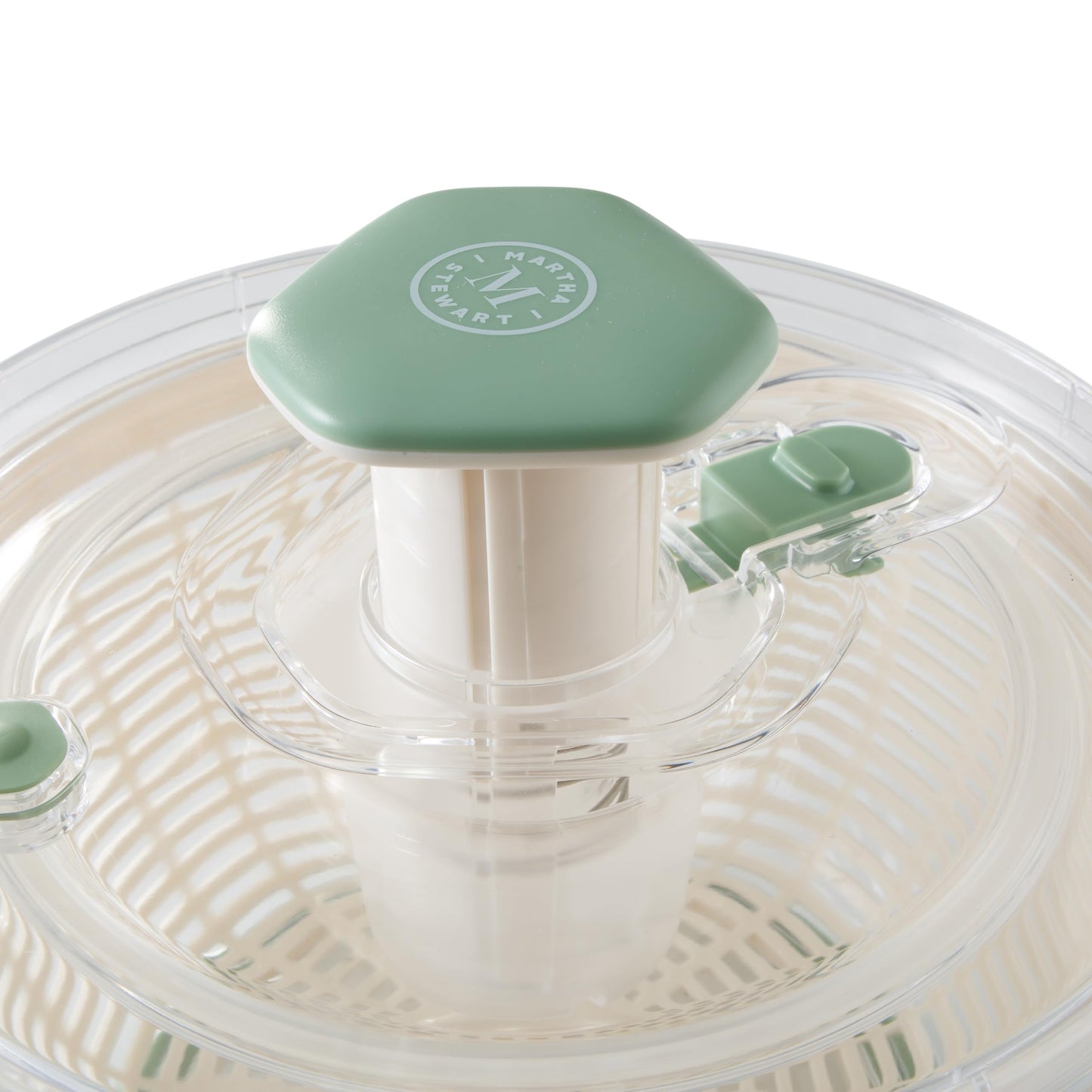 Martha Stewart Gulfwind 6.3 Qt Salad Spinner, Fruit Wahser, Fruit Washing Bowl with Strainer, Vegertable Cleaner, Salad Cleaner, Lettuce Washer