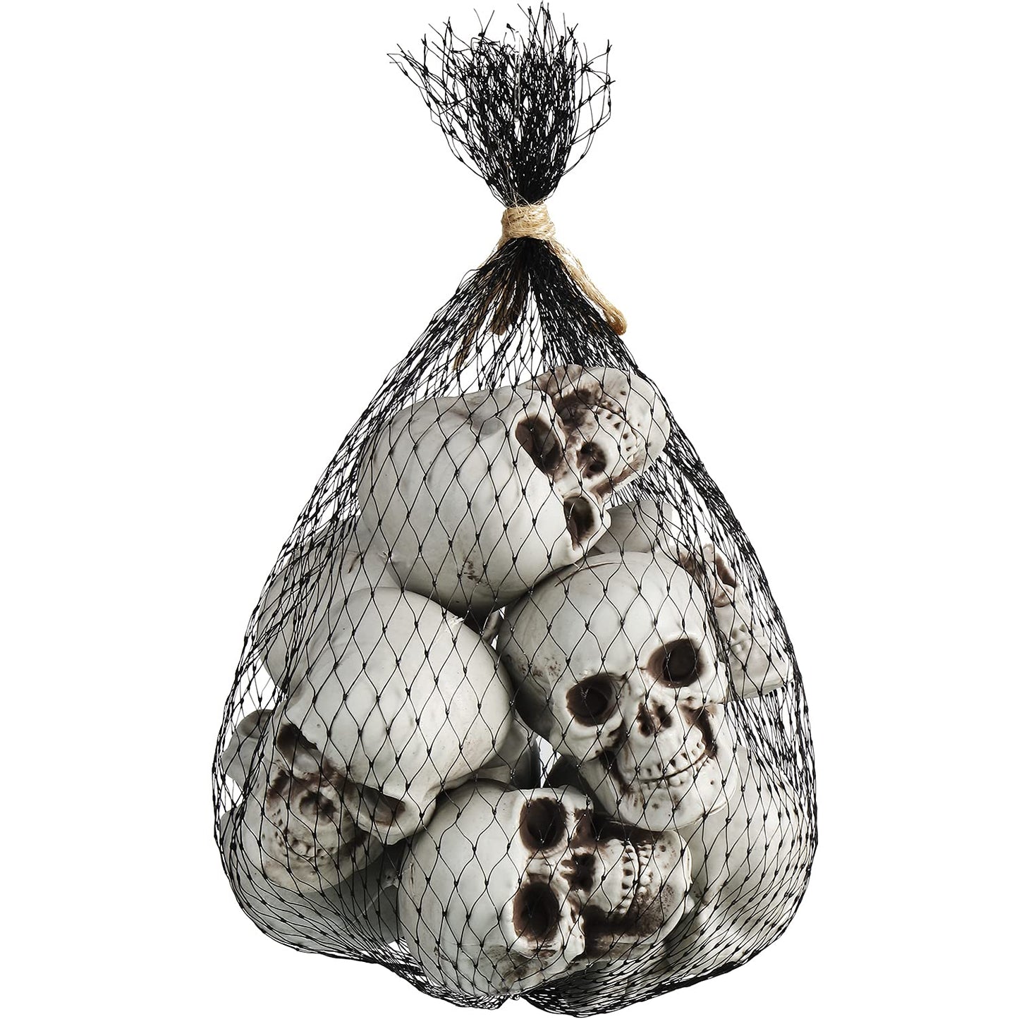 Boao 10 Pieces Halloween Skeleton Head Small Mini Skulls for Halloween Party Decoration Props, Table Decor
