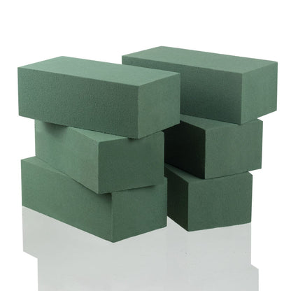Floral Foam Blocks Pack of 6 (9” x 4.3” x 3.1”) Flower Foam for Flower Arrangements– Wet & Dry Florist Foam for Fresh or Artificial Flowers, Crafts, Centerpieces & Floral Supplies - Royal Imports