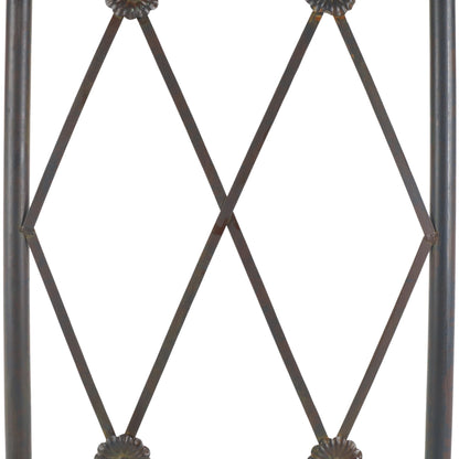 SAFAVIEH Outdoor - Mizell Iron Moon Gateway Garden Arbor - Black Rust Iron Metal - Architectural Circular Gateway Design - Ideal for Garden, Yard, Patio, Entryway, 80" W x 17" D x 83.4" H (PAT5036E)