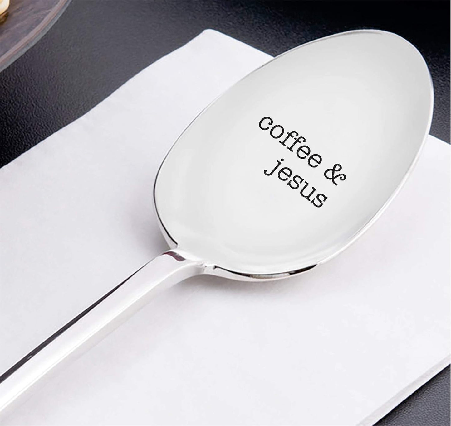 Coffee Spoon, Engraved Jesus - Christian Gifts for Her, Inspirational Kitchen Keepsake