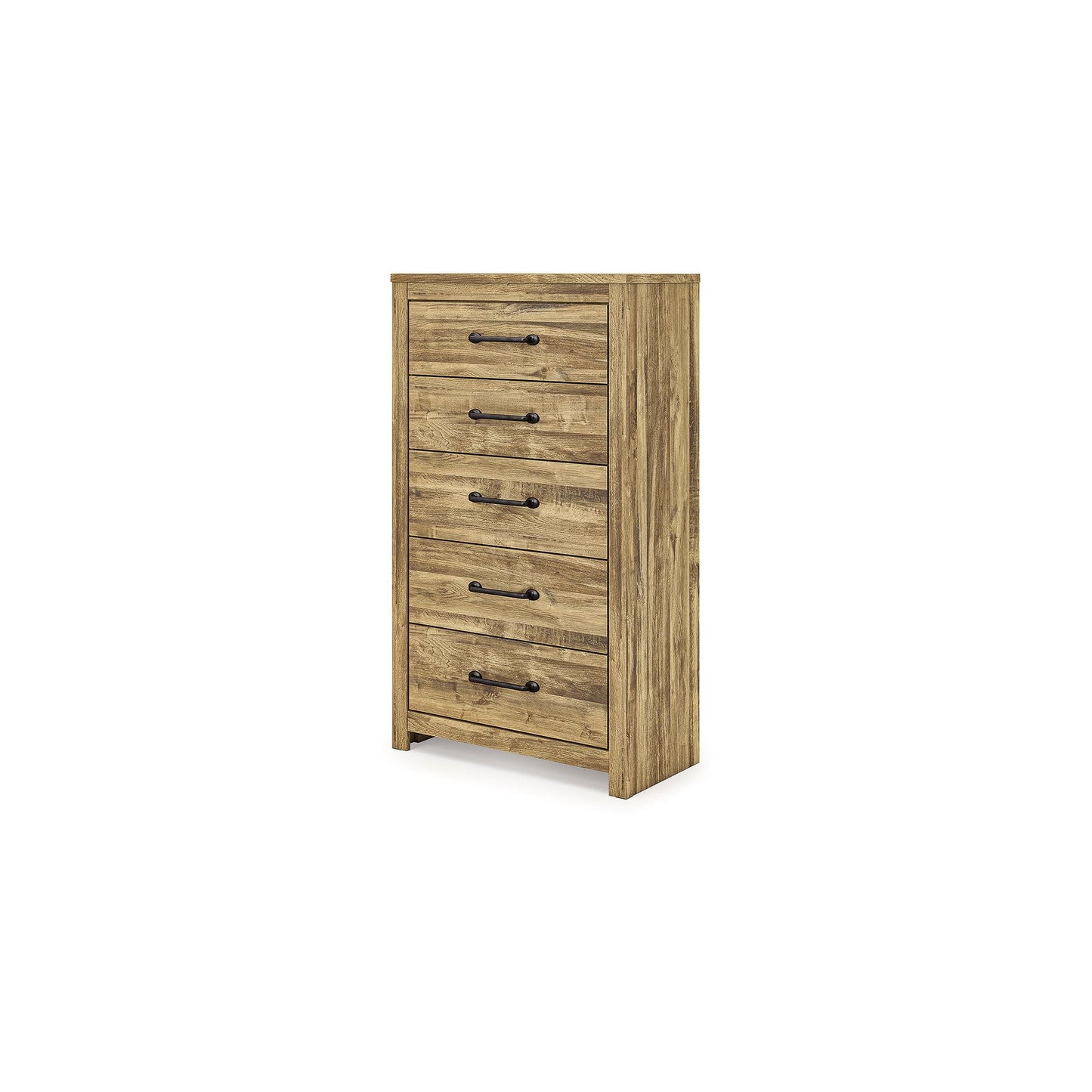 Signature Design by Ashley Hastiport Farmhouse 5-Drawer Chest with Safety Stop, Light Brown