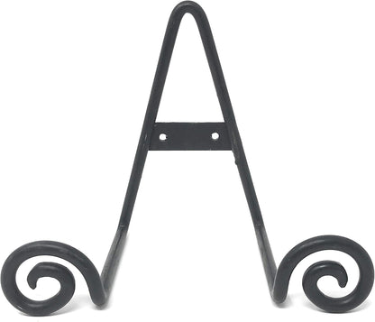 India Handicrafts Swirl Black 5 inch Iron Metal Decorative Display Easel