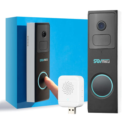 Vicohome DB3 2K Smart Video Doorbell with Chime, Home Security Battery Camera Wireless, Audible Alarm, Easy to Setup, Human Detection,Two Way Audio, 2.4GHz Wi-Fi, No SD Slot, 180 Days Exchange Policy