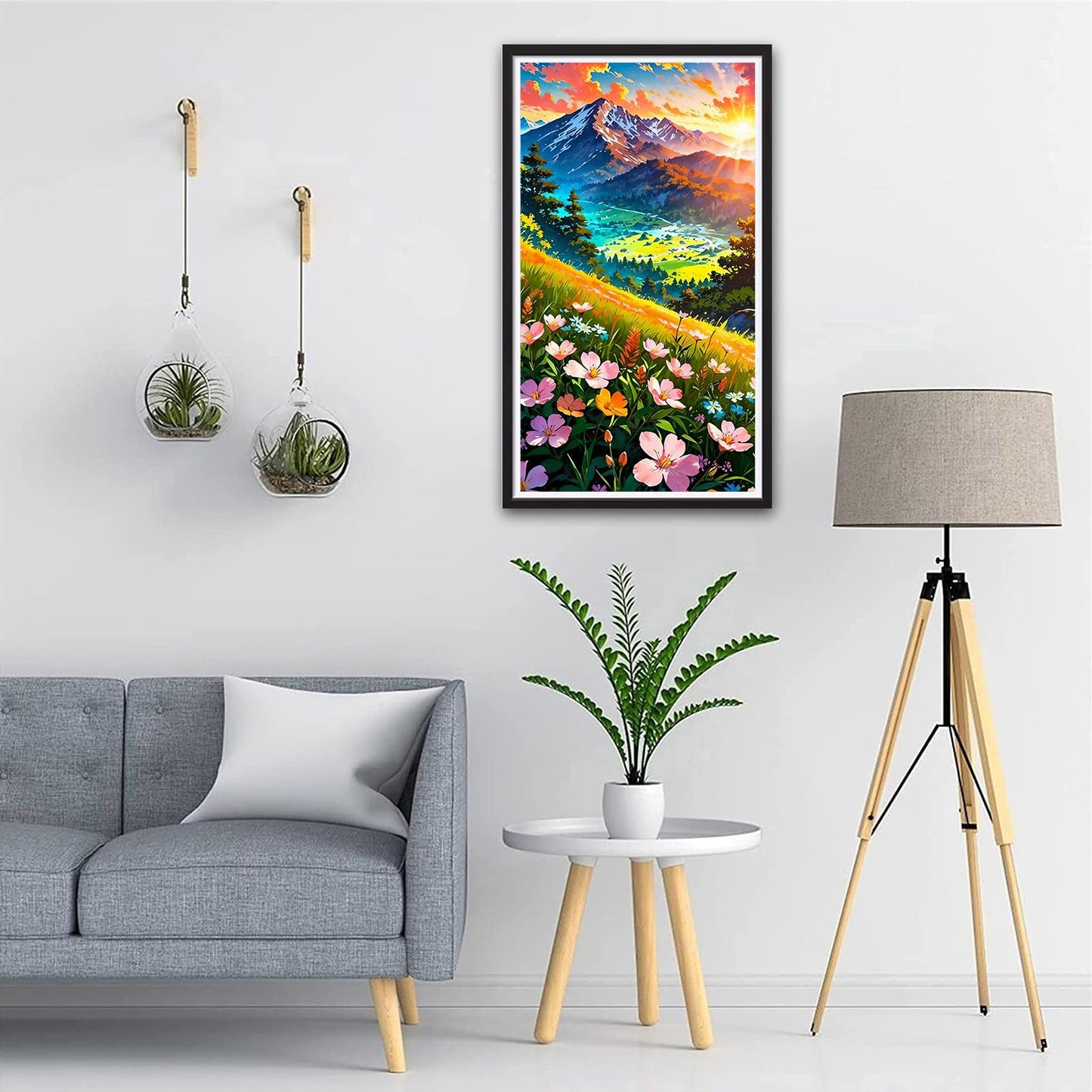 ARTGOTO Large Square Drill Diamond Art Painting Kits for Adults,15.7x27.5inch/40x70cm Landscape Mountain Forest D DIY Full Square Diamond Dots Large Size,Big Gem Art and Crafts for Home Wall Decor
