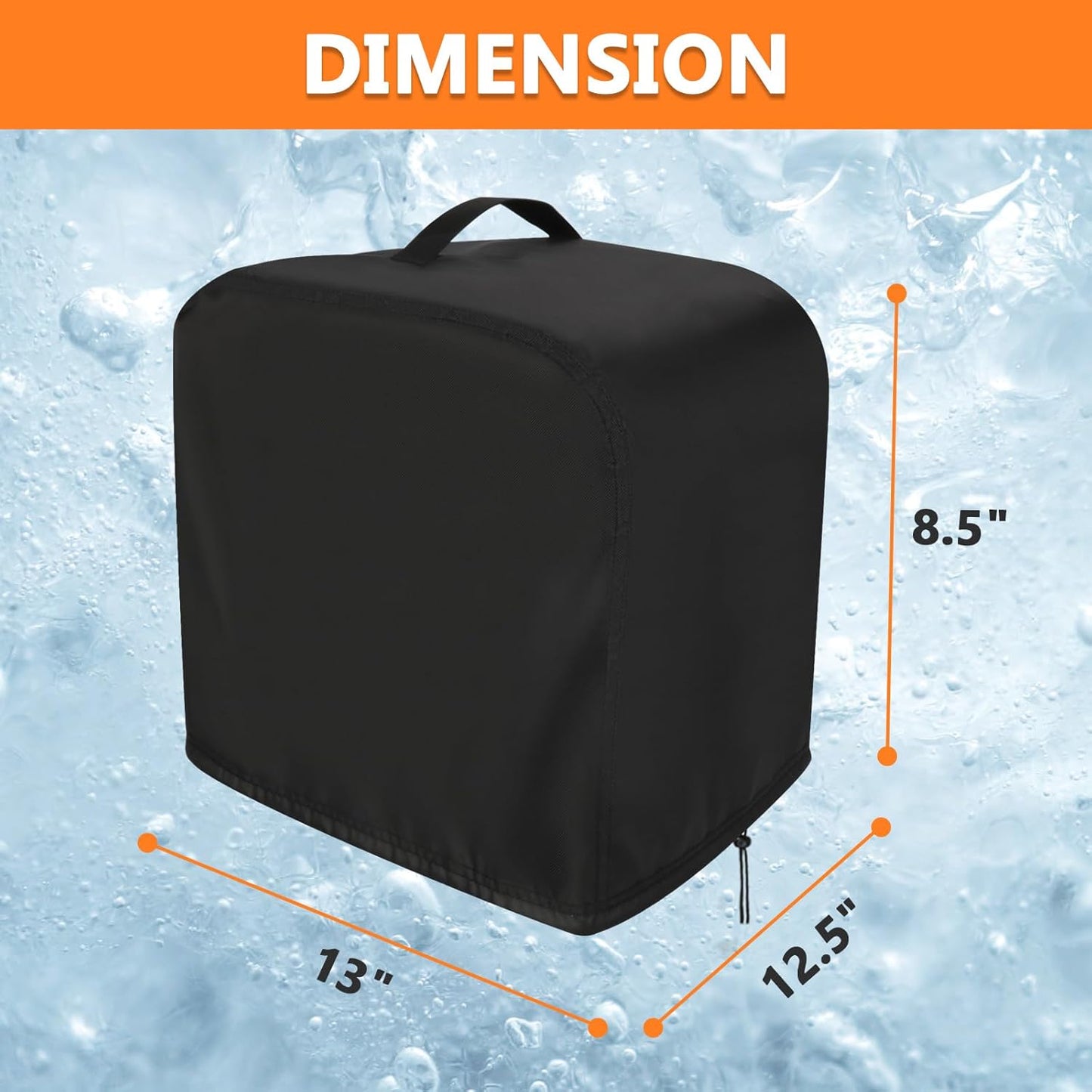 Ice Maker Cover for Portable Countertop Ice Maker Machine, Waterproof & Dustproof (13"L x 12.5"W x 8.5"H)