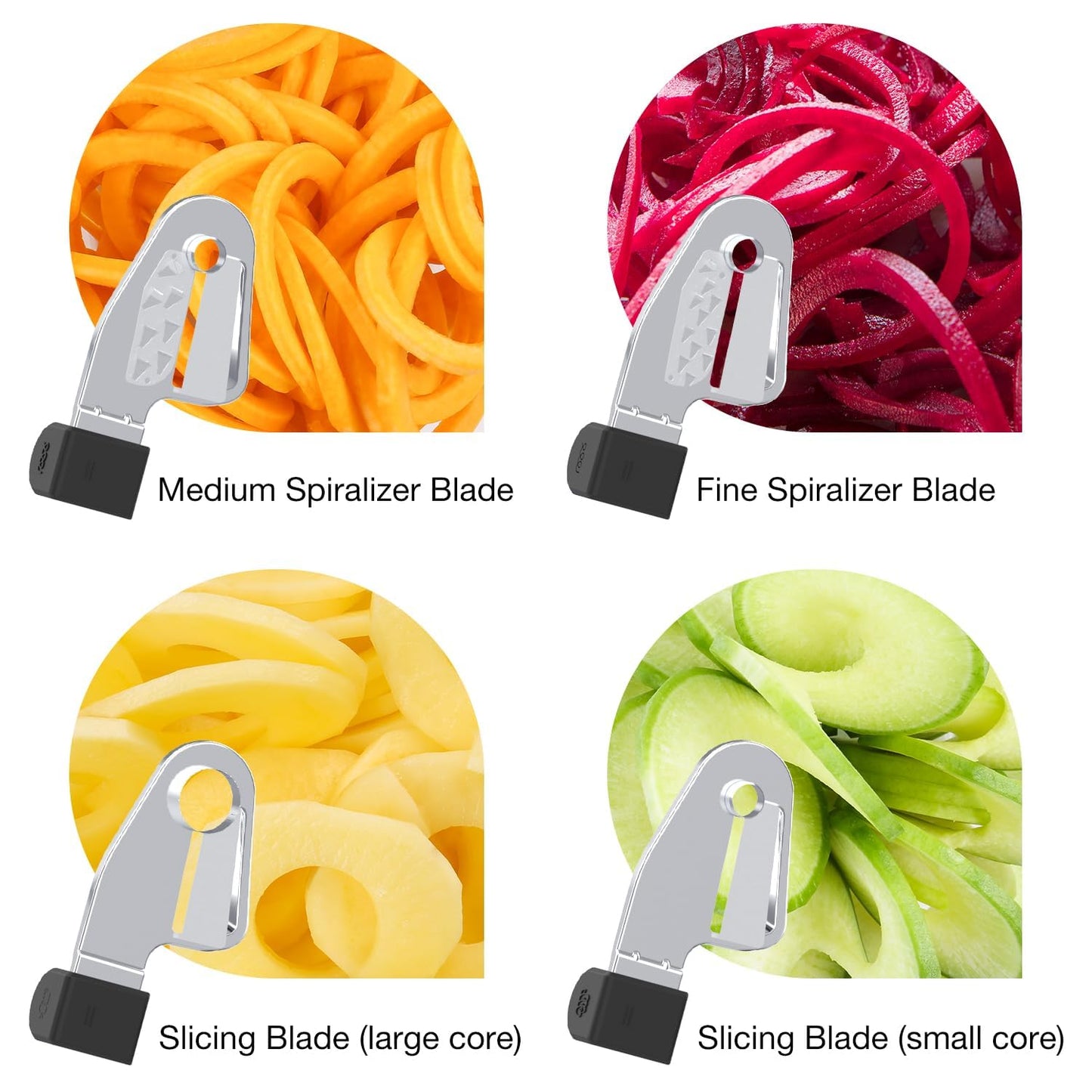 Bestand Spiralizer Attachment Compatible with KitchenAid Stand Mixer, Comes with Peel, Core and Slice, Not KitchenAid Brand Spiralizer Attachment (5 Blades)