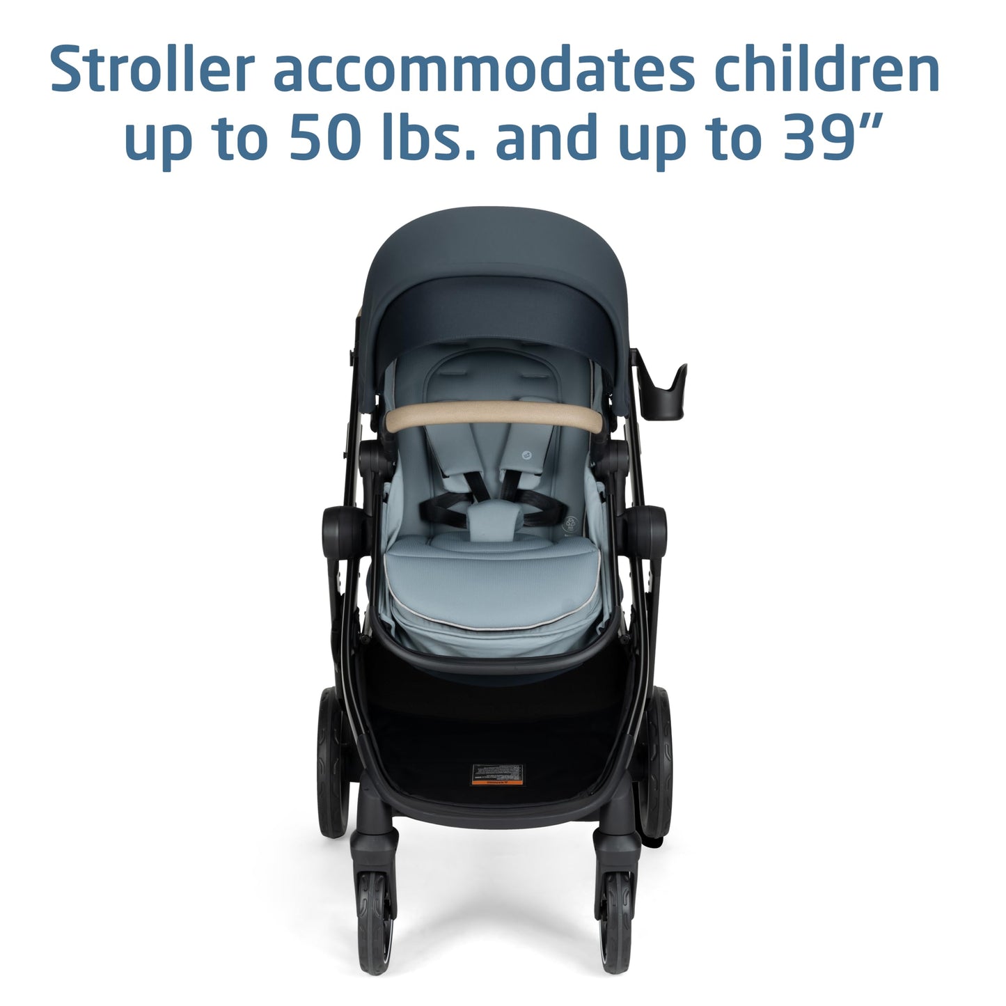 Maxi-Cosi Zelia Pro 5-in-1 Travel System with Mico Pro Infant Car Seat, Baby Stroller Combo, Reversible Seat, Large Wheels, Adjustable Handle, Newborn to Toddler, Lightweight, Seascape