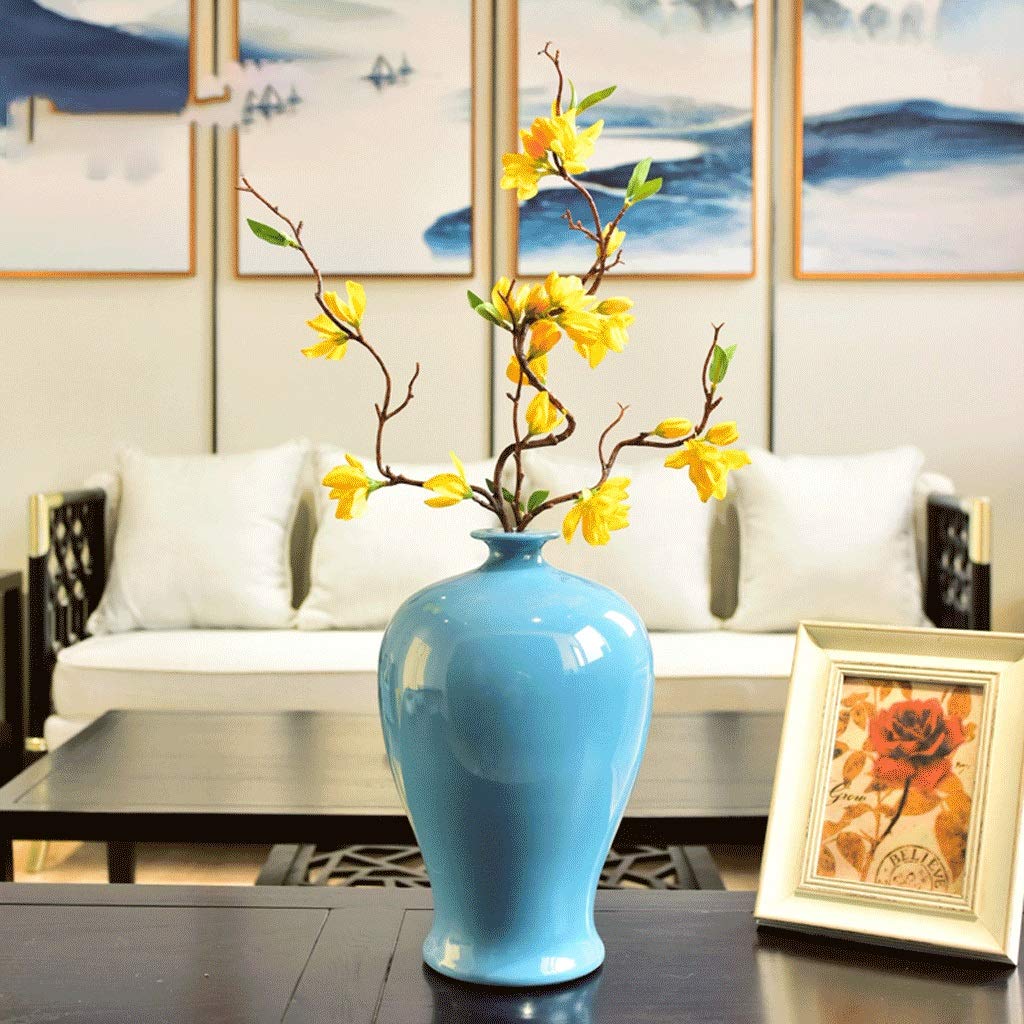 Handcrafted Ceramic Large Vase Living Room Porch Flower Flower Arrangement Decorative 33cm*14cm*5.5cm