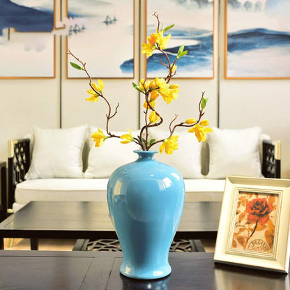 Handcrafted Ceramic Large Vase Living Room Porch Flower Flower Arrangement Decorative 33cm*14cm*5.5cm