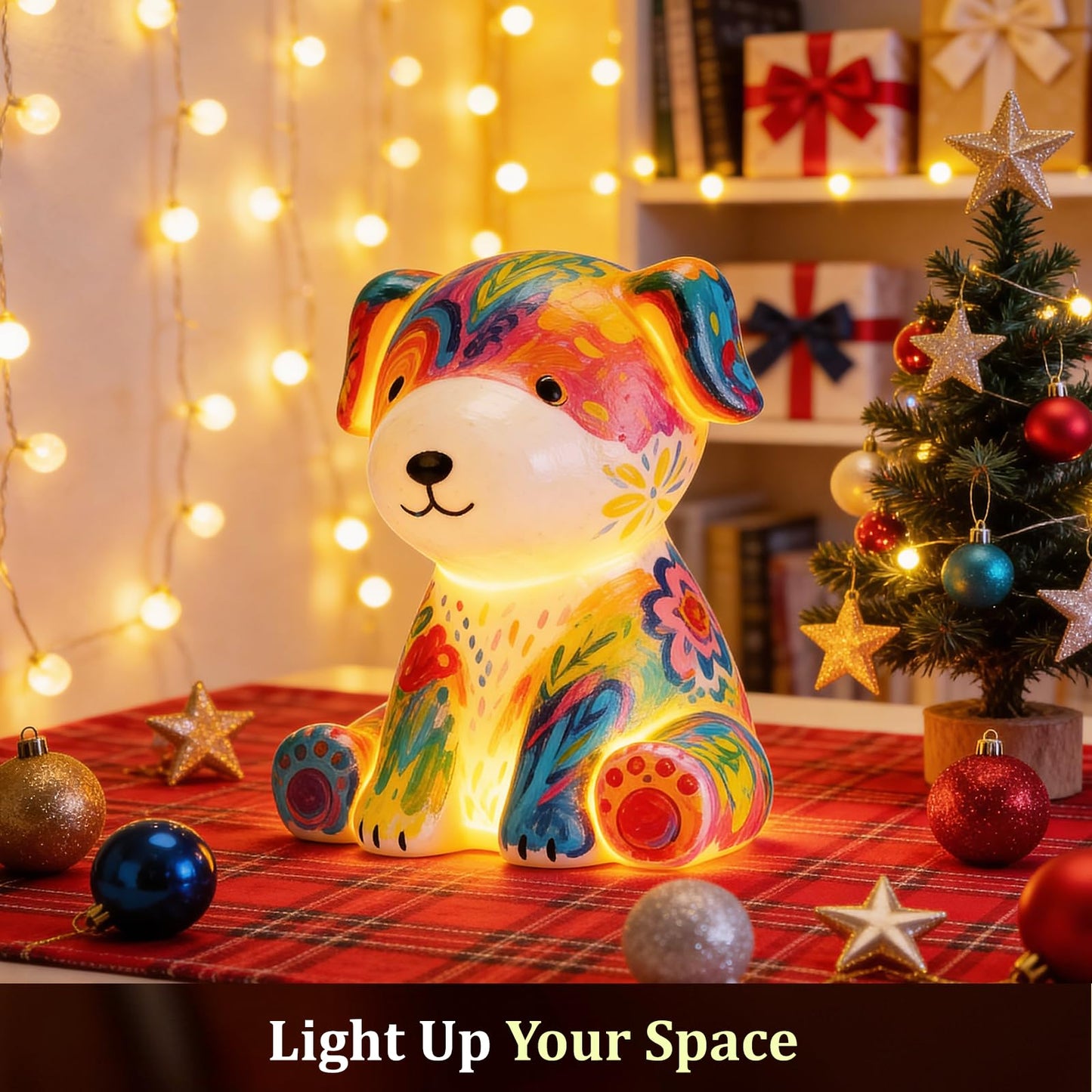 Paint Your Own Dog Lamp Kit - Art & Crafts Painting Kits for Kids, DIY Puppy Crafts Night Light,Art Supplies School Activities,Easter Christmas Birthday Creative Gift for Boys Girls Ages 4 5 6 7 8+