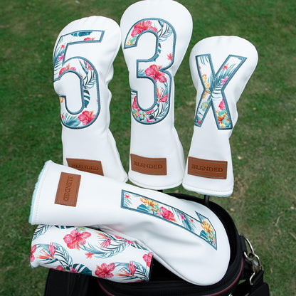 BAIRBRE Golf Club Covers Driver Cover Fairway Wood Headcover Hybrid Cover Leather Mallet Putter Covers Blade Headcovers Golf Head Covers for Most Brand (for 4pcs)