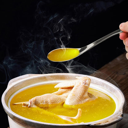 8Pcs Thickened Heavy-Weight Soup Spoons, 18/8 Stainless Steel Silverware for Soup, Ramen, Pho