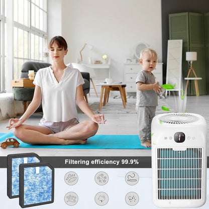 Can-Meageren AP1501 HEPA Replacement Filter, Compatible with Aircillin AP1501 Air Purifier, H13 3-in-1 HEPA Filter High-Efficiency Carbon Filter Filtration (4 Pack)