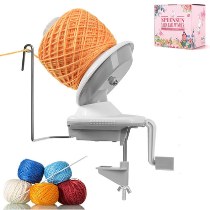 SPEENSUN Yarn Winder, Yarn Winder for Crocheting, 3.5 OZ Easy-to-Install and Efficiently Yarn Ball Winder with Lower Noise, Yarn Spinner for Crochet and Knitting Lover for Yarns Below Size 5