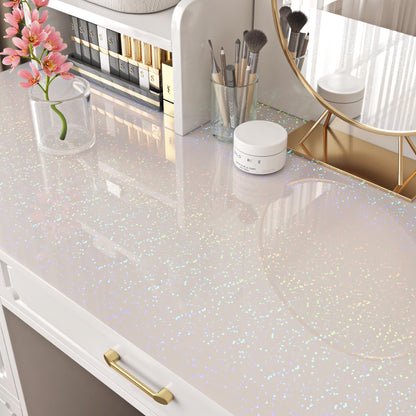 Yenhome 17.7"X10ft Holographic Sticker Paper with Micro Dots vinyl roll Self-Adhesive Laminating Roll Iridescent Reflective laminating sheets waterproof Holographic paper for DIY Craft Home Decor Film