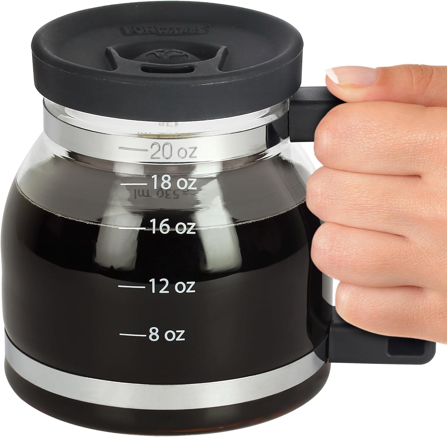 20oz Cupa Joe Coffee Mug Borosilicate Glass Diner Pot Mug with Spill-Proof Lid Funny Novelty Gift for Coffee Lovers