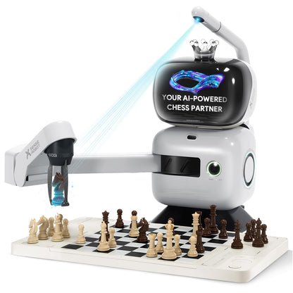 SenseRobot AI Chess Robot with Robotic Arm, Electronic Chess Board for Kids & Adults, 25 AI Levels, 1200+ Exercises, Voice Coaching, Lichess Integration, Wi-Fi OTA Updates