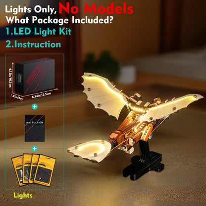 LocoLee Light kit Compatible with Lego Leonardo da Vinci's Flying Machine - No Model Only Light, LED Lighting Accessories Compatible with Lego The Flying Machine of Leonardo da Vinci 10363